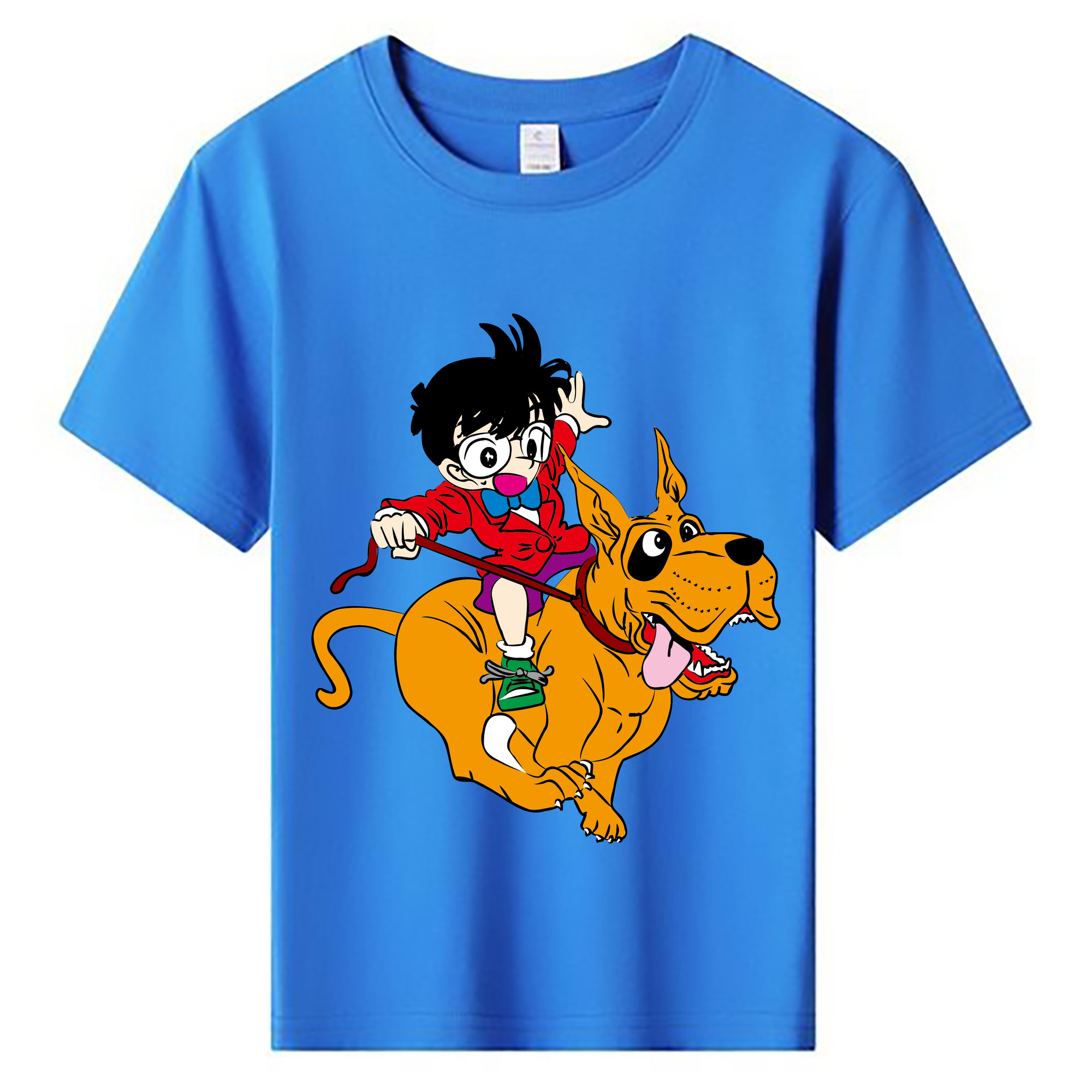 （画像用） 名探偵コナン 江戸川 コナン Detective Conan Conan Edogawa 綿100％キッズTシャツ（フロントプリント）